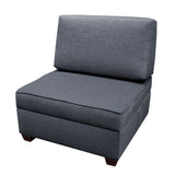 The Duobeds Storage Chair Ottoman  combines a storage ottoman with a lumbar-friendly sofa back pillow for a comfortable living room or bedroom chair.